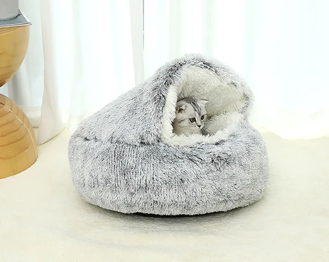  Fluffy Cat Nest，Calming Fluffy Cat Bed