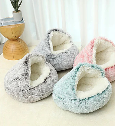  Fluffy Cat Nest，Calming Fluffy Cat Bed