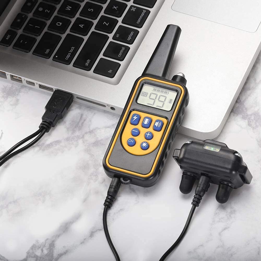 Electric Dog Training Collar, Dog Shock Collar Rechargeable Waterproof Dog Training Collars 875 Yards