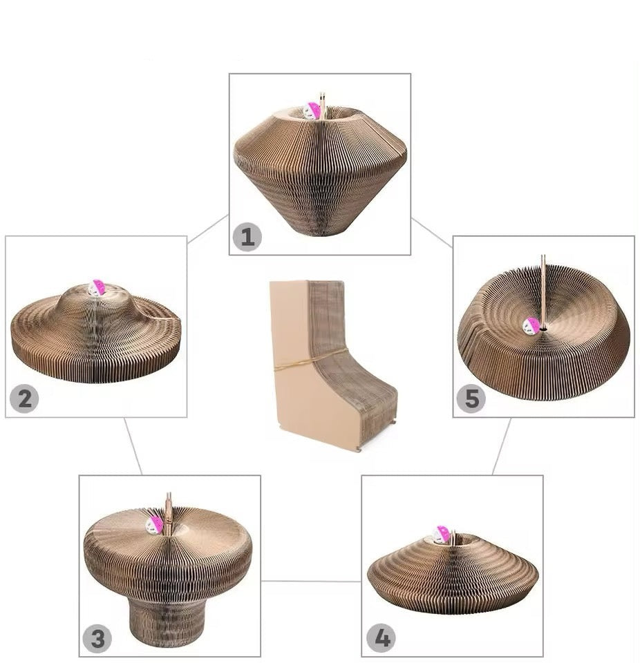 2-in-1 Play And Scratching Bed For Cats