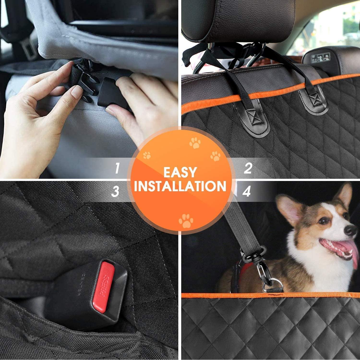 Waterproof Dog Car Seat Cover Soft Pet Seat Cover Hammock For Cars Trucks SUVs