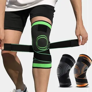 Outdoor Sports Compression Cross Strap Knee Pads Cycling Basketball Green Factory Wholesale