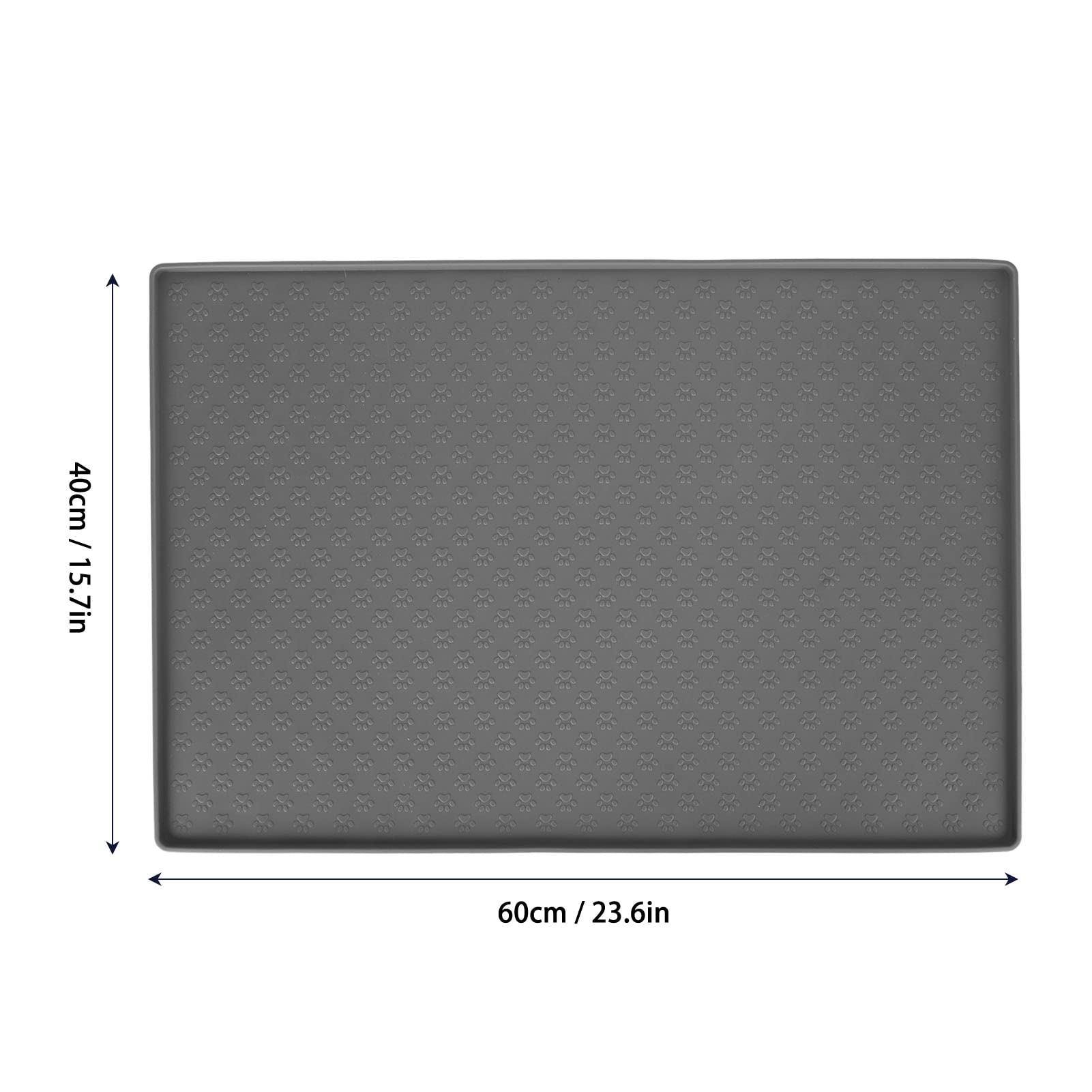 Pet Feeding Mat Silicone Water Prevent Secure Raised Fringe Slip Pet Mat 