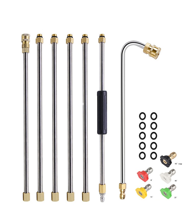 4000 PSI Telescoping High Pressure Washer Wand Set for Gutter & Roof Drainage & Walls Cleaning