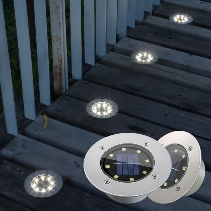 Solar Power Buried Light With 8LED Under Ground Lamp 