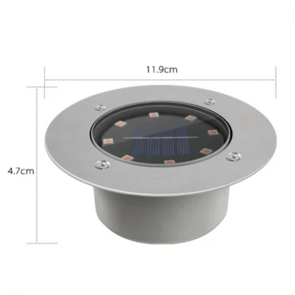 Solar Power Buried Light With 8LED Under Ground Lamp 