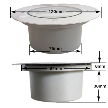 Solar Power Buried Light With 8LED Under Ground Lamp 