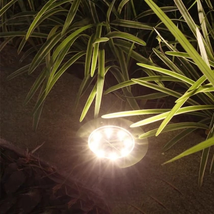 Solar Power Buried Light With 8LED Under Ground Lamp 