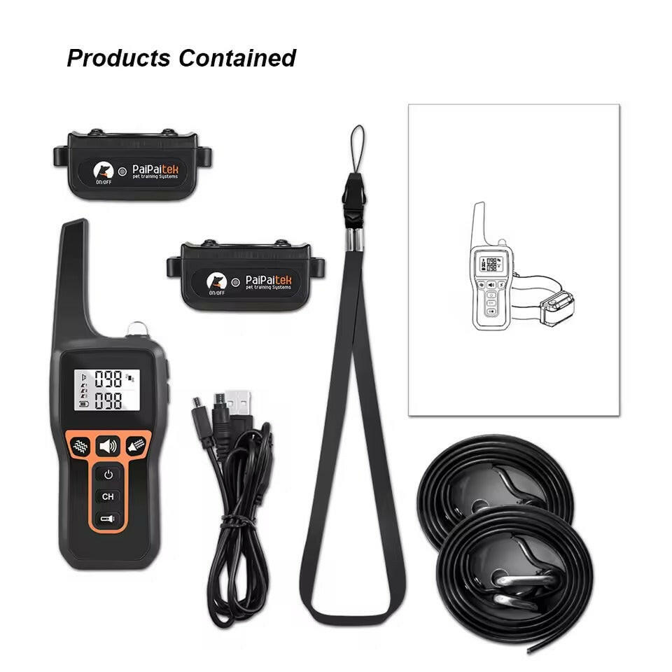 Rechargeable 1000m Waterproof Dog Training Collar