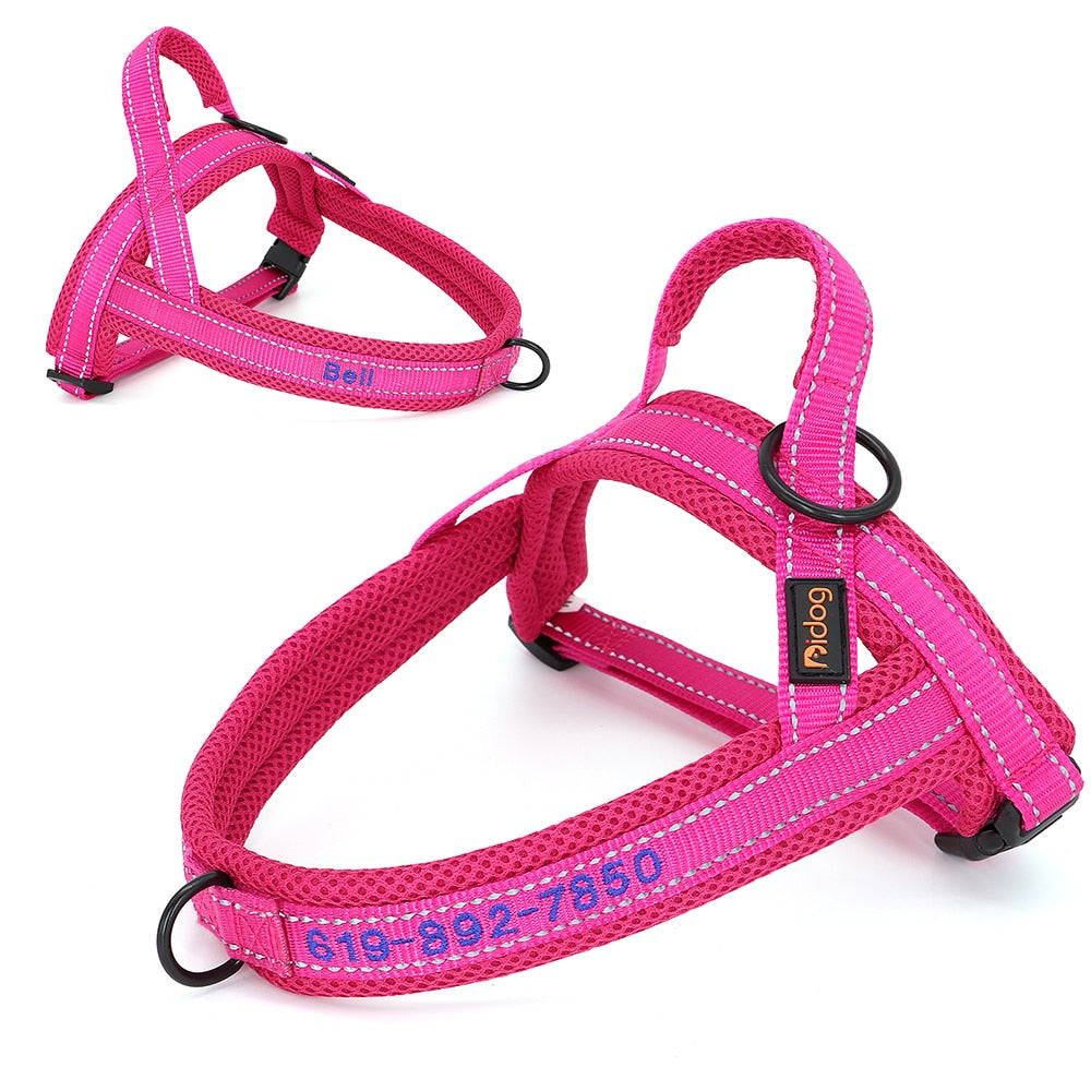Personalised Embroidered Dog Harness