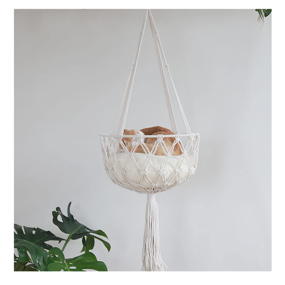 Cat Hammock, Hand-woven Cotton Rope, Round Shape
