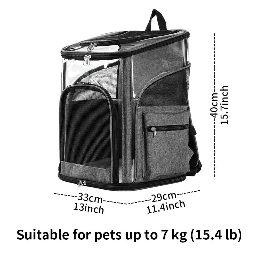 Cat Pet Carrier Backpack - Dog Puppy Travel Space Carrier Bag 