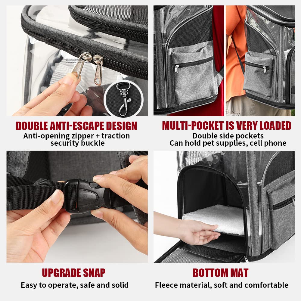 Cat Pet Carrier Backpack - Dog Puppy Travel Space Carrier Bag 