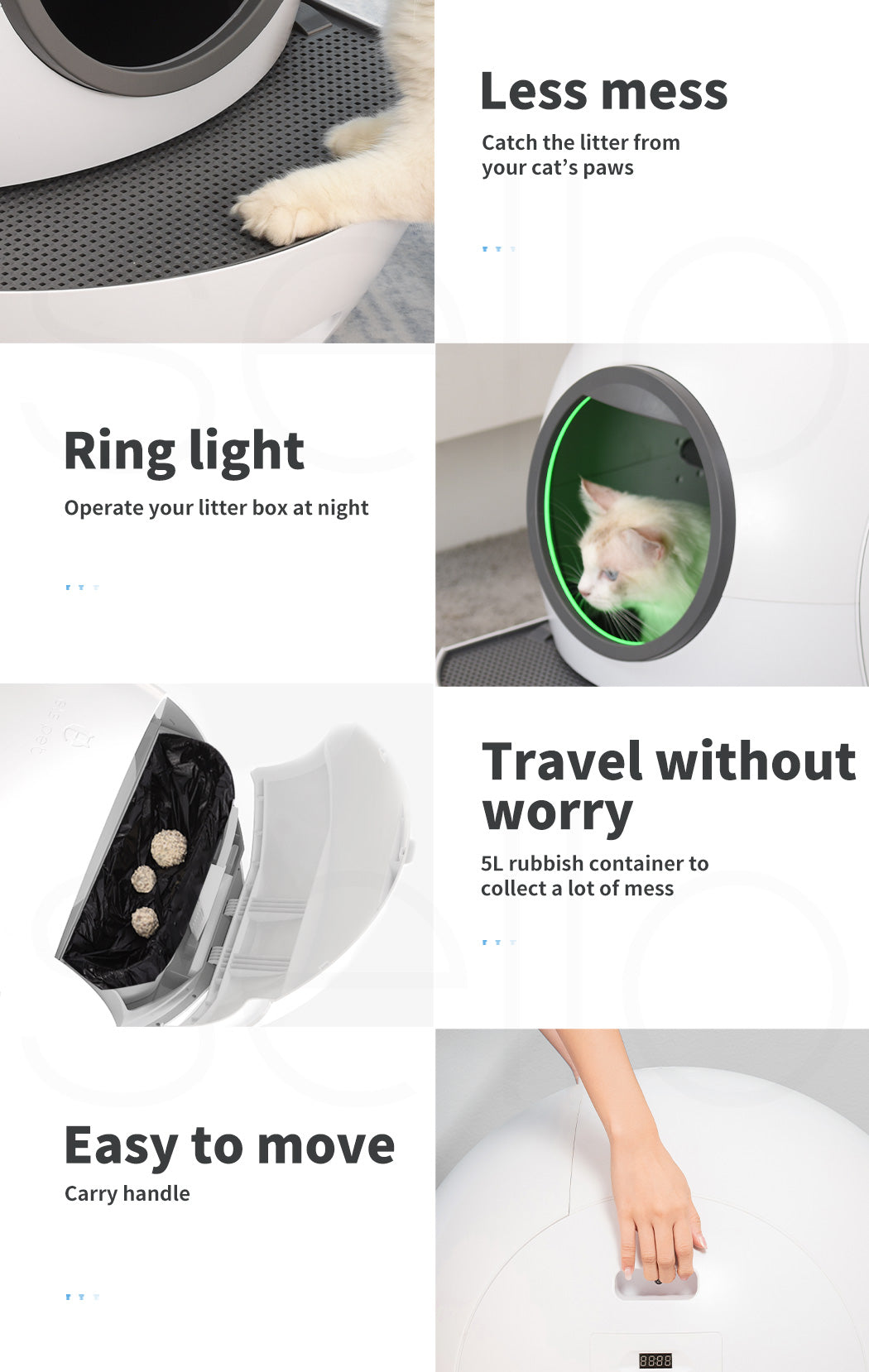  Automatic Smart Cat Litter Box Self-Cleaning