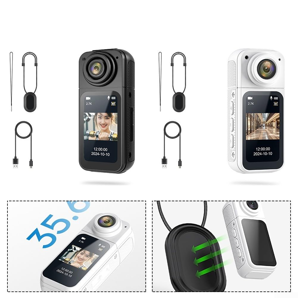 4K Body Cameras with Audio & Video Recording, Thumb Action Camera
