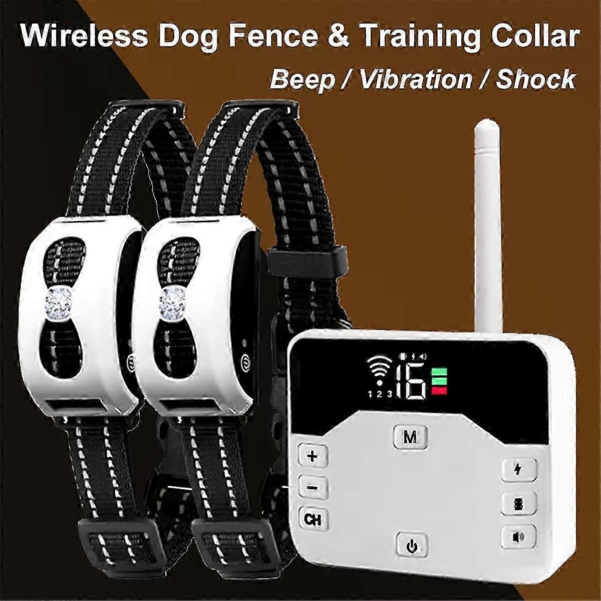 Wireless Dog Containment System，2-In-1 Wireless Dog Collar - Safety and Training For Your Dog