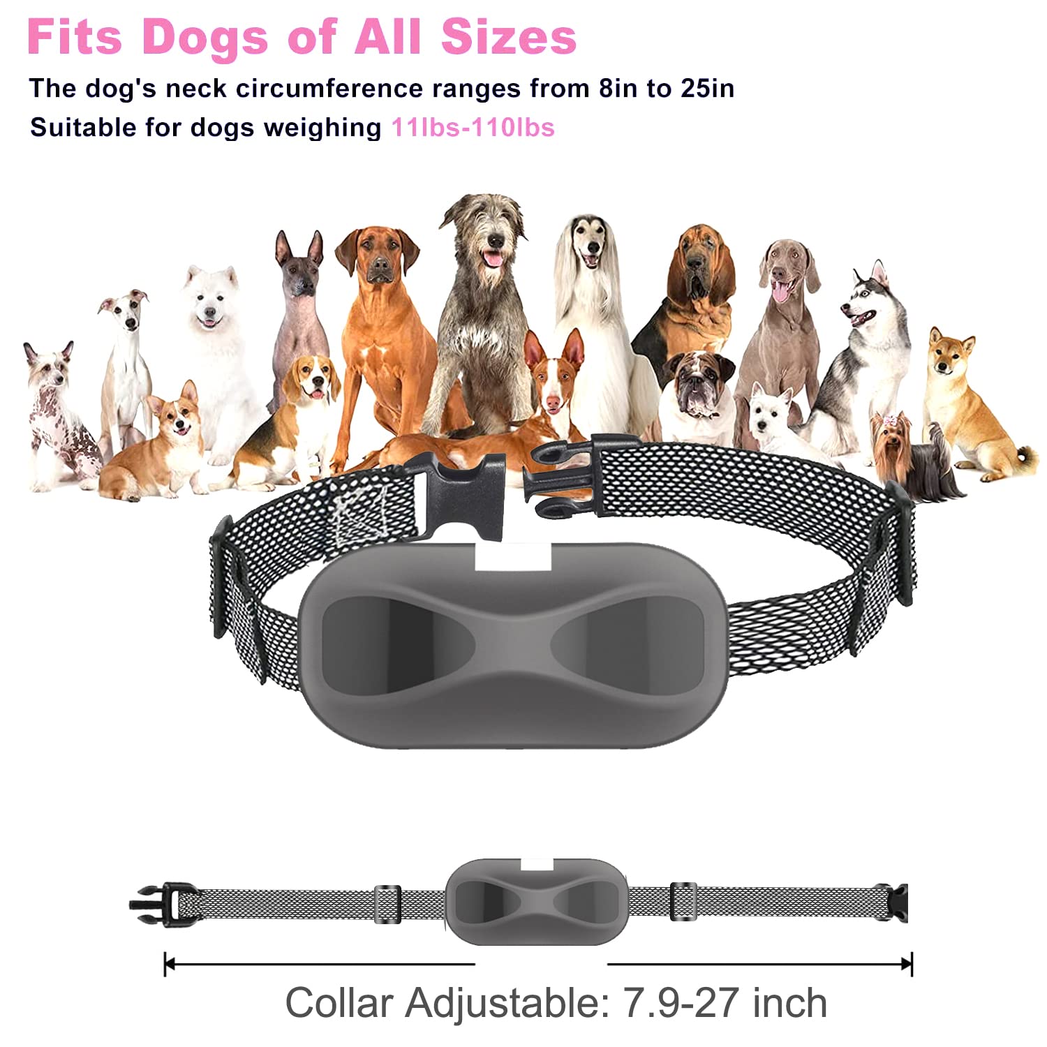 Dog Training Collar with Remote 2000Ft, Shock Collar for Dogs with Vibration Beep Modes Electric Shock