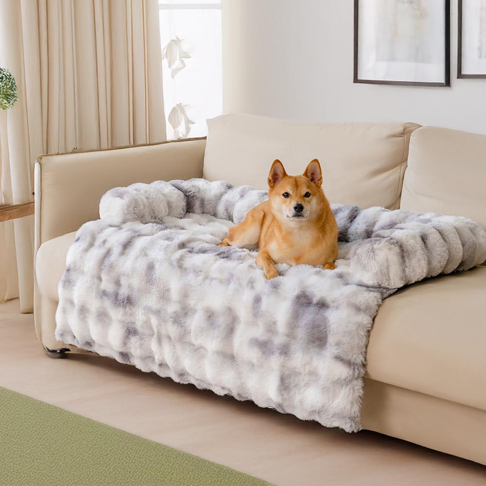 Fuzzy Calming Dog Bed Sofa Protector Pet Mat