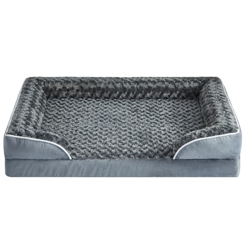 Dog Beds for Large Dogs, Orthopedic Egg Foam Dog Couch for Pet Sleeping