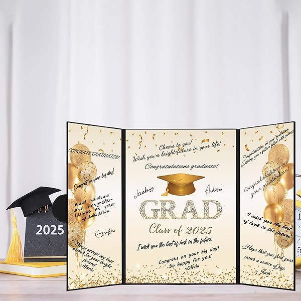 Class of 2025 Congratulations Graduates Alternative Signature Guest Book for Men Women
