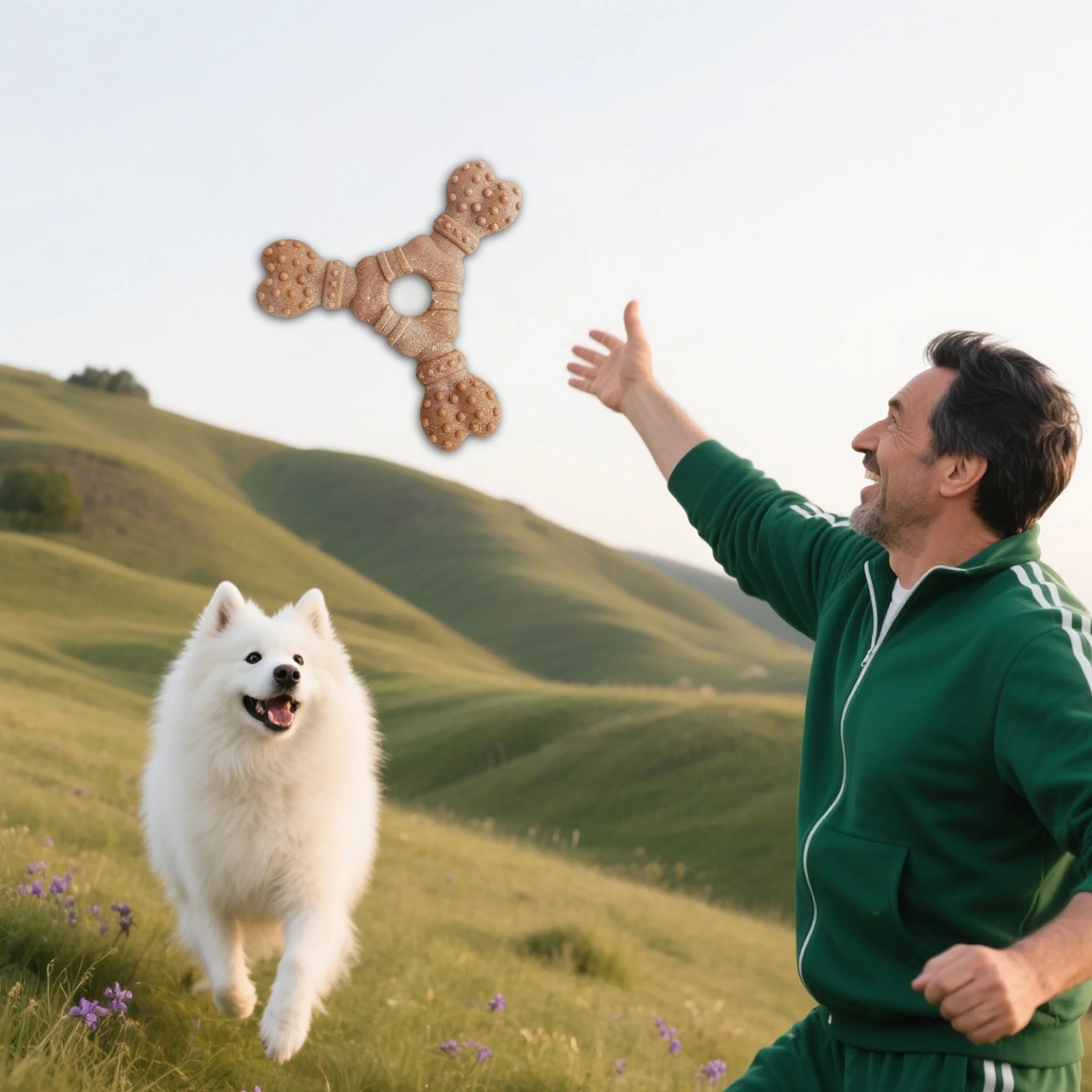 4PCS Puppy Chew Toys For Teething Dog Toys Interactive Bone Shaped Teeth Cleaning