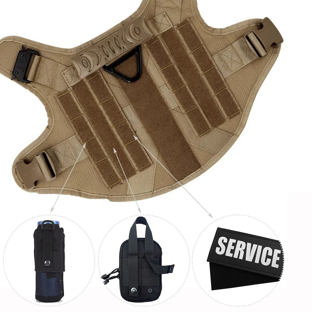 Tactical Dog Harness with Handle - Durable, Adjustable, Leash Set