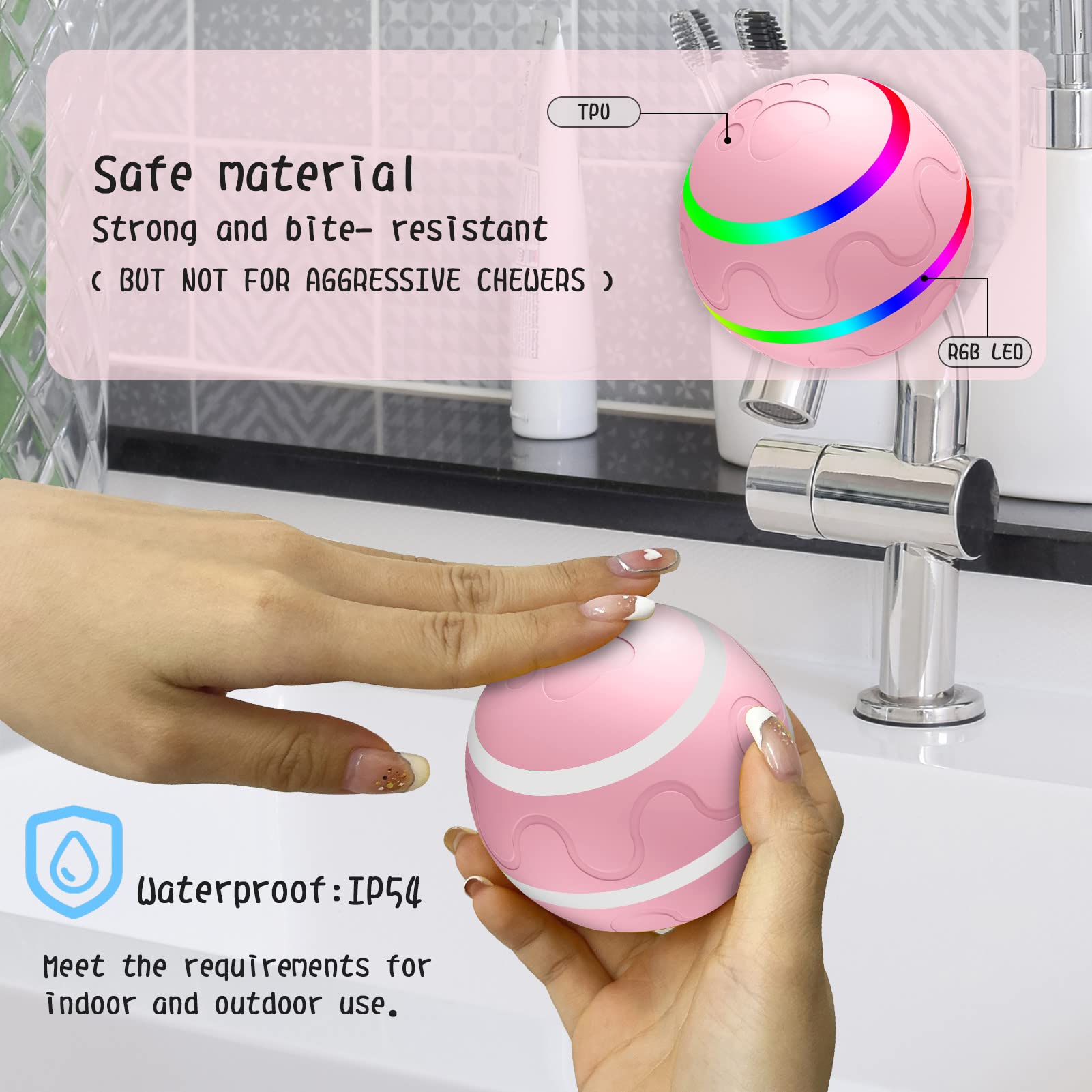 Interactive Dog Ball Toys, Active Rolling Ball for Dogs&Cats