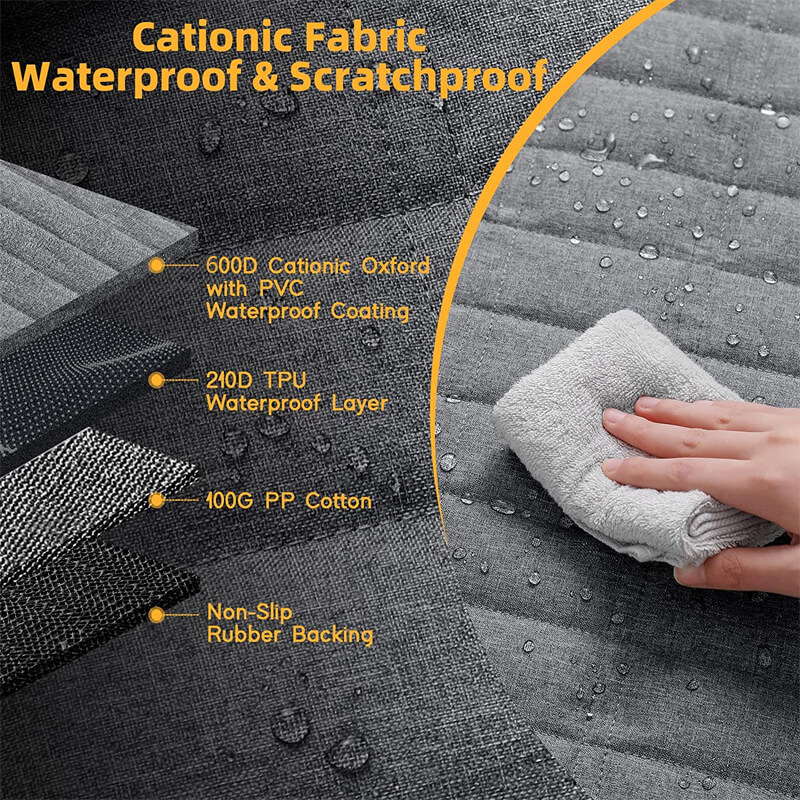 Waterproof Dog Car Seat Cover for Back Seat, Nonslip Dog Car Hammock with Mesh Window