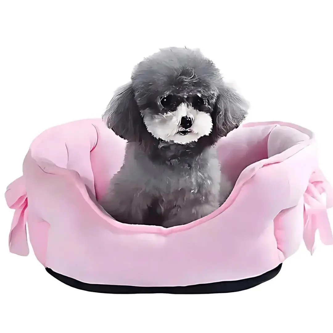Anti-Anxiety Princess Dog Bed — Pink, Soft, Washable
