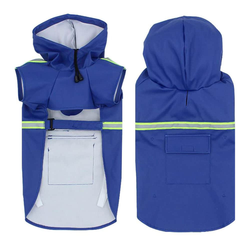 Dog Raincoat With Leash/Harness Port