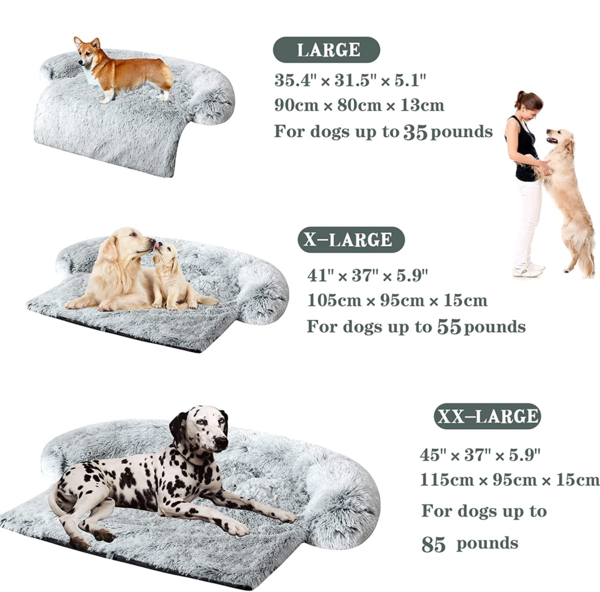 Calming Sofa Dog Bed| Anti-Anxiety Dog Sofa Bed| Couch&Furniture Protector