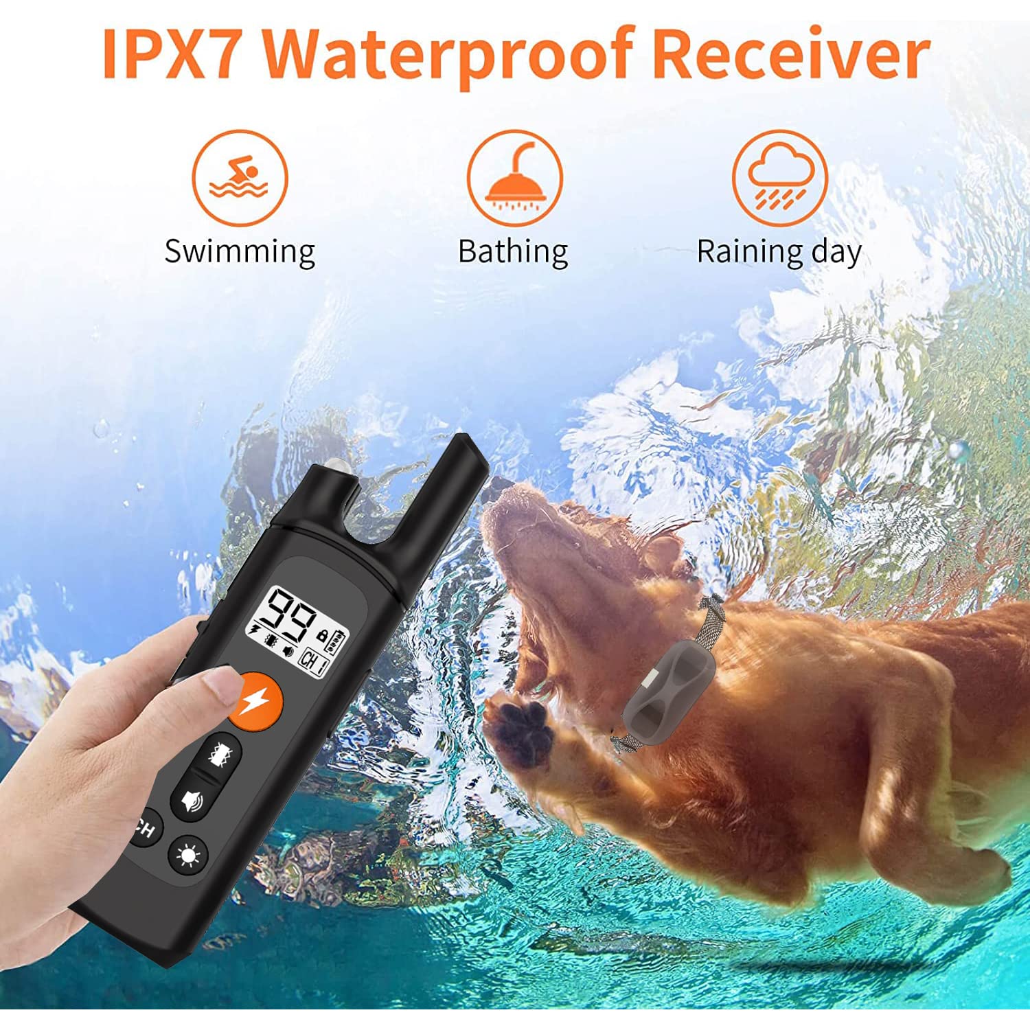 Dog Training Collar with Remote 2000Ft, Shock Collar for Dogs with Vibration Beep Modes Electric Shock