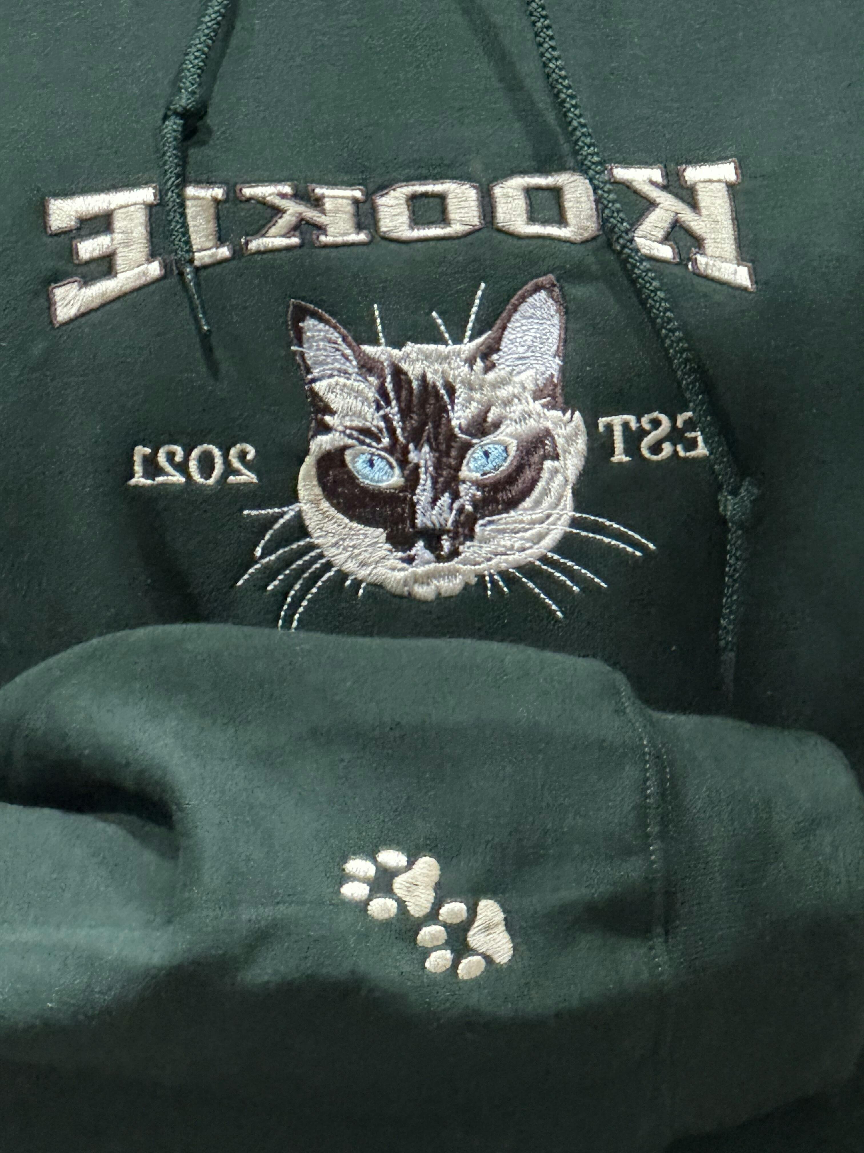 Custom Pet Embroidery Hoodie, Sweatshirt with Your Pet's Portrait Photo, Unique Gift for Pet Lovers