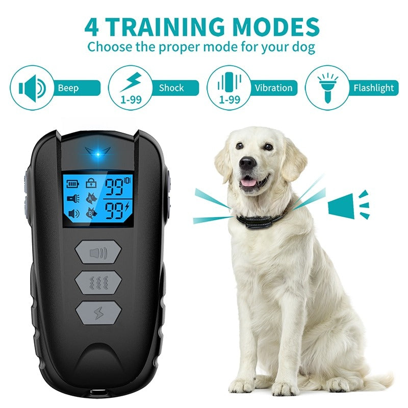 Collar - 1000ft Electric Dog Training Collar, Shock Collar for Dogs, Bark Collar