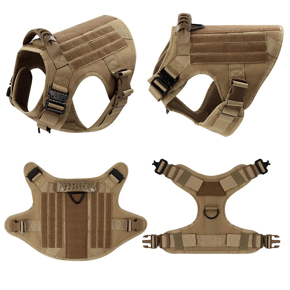 Tactical Dog Harness with Handle - Durable, Adjustable, Leash Set