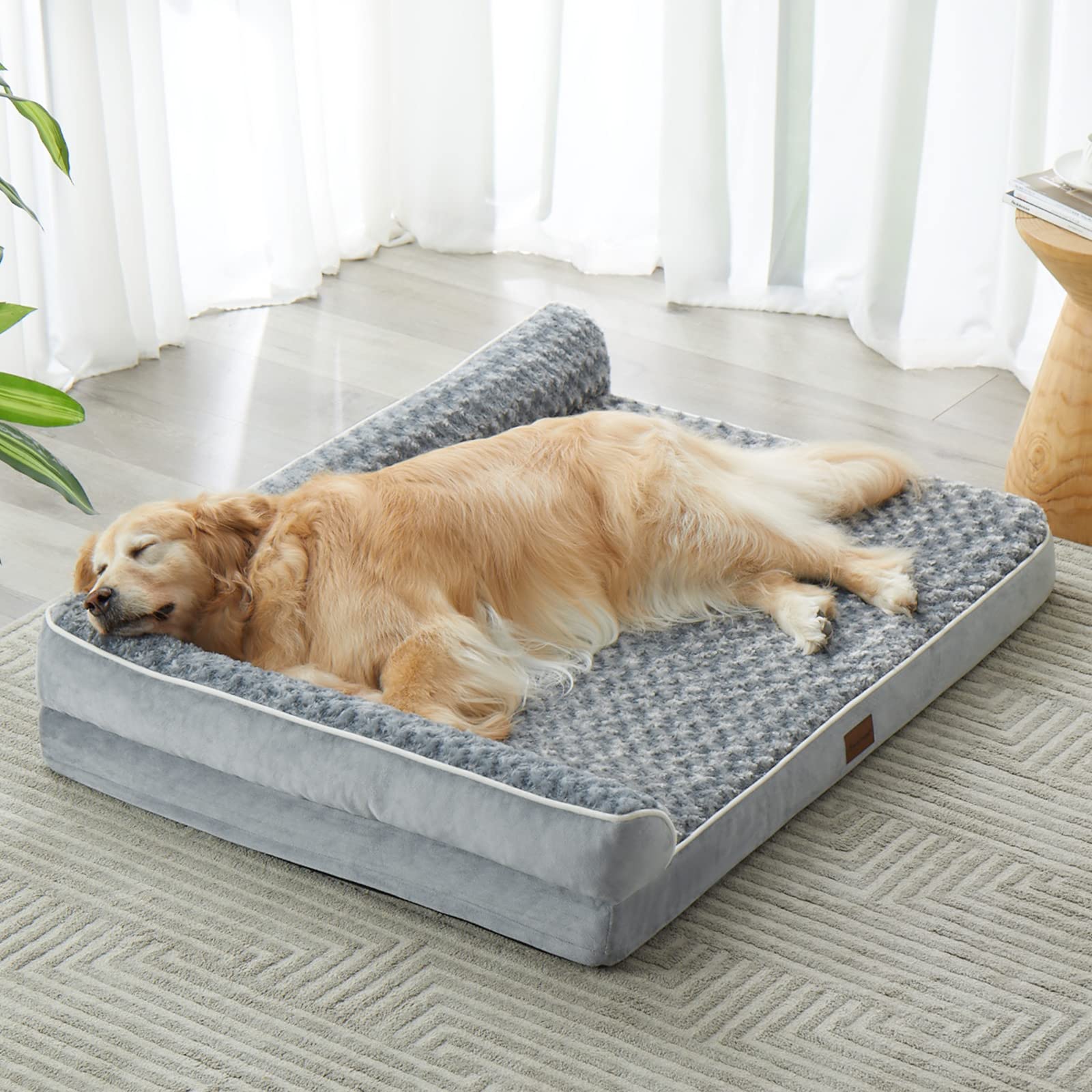 Orthopedic Dog Beds for Large Dogs, Dog Bed with Removable Washable Co