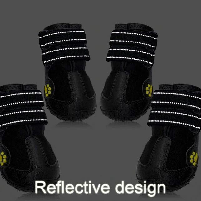Non-Slip, Waterproof Rain and Winter Dog Boots x 4