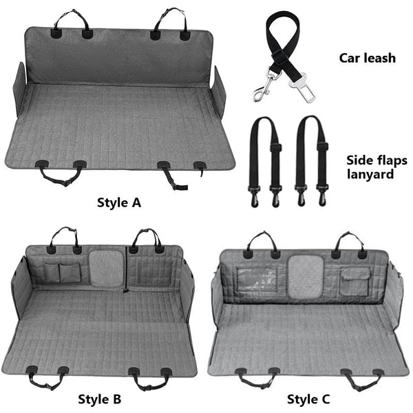 Waterproof Dog Car Seat Cover for Back Seat, Nonslip Dog Car Hammock with Mesh Window, Dog Back Seat Cover Protector for Car&Truck