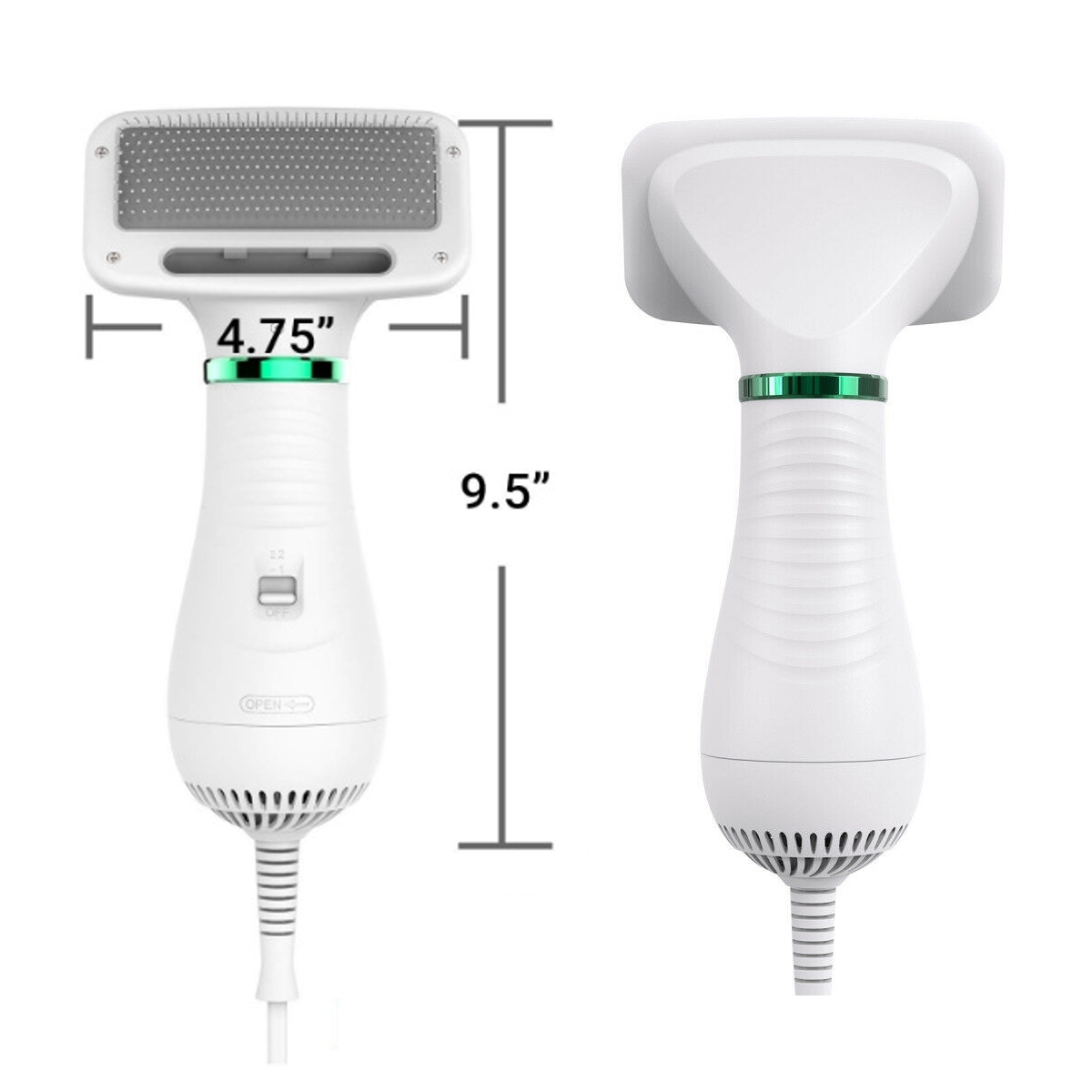 2 In 1 Pet Hair Dryer Blower Slicker Brush Portable Dog Cat Grooming Tool