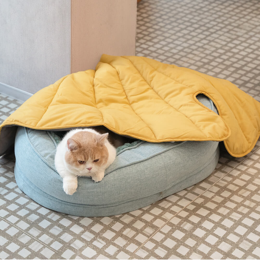Leaf Shape Dog Blanket Washable Dog Mat