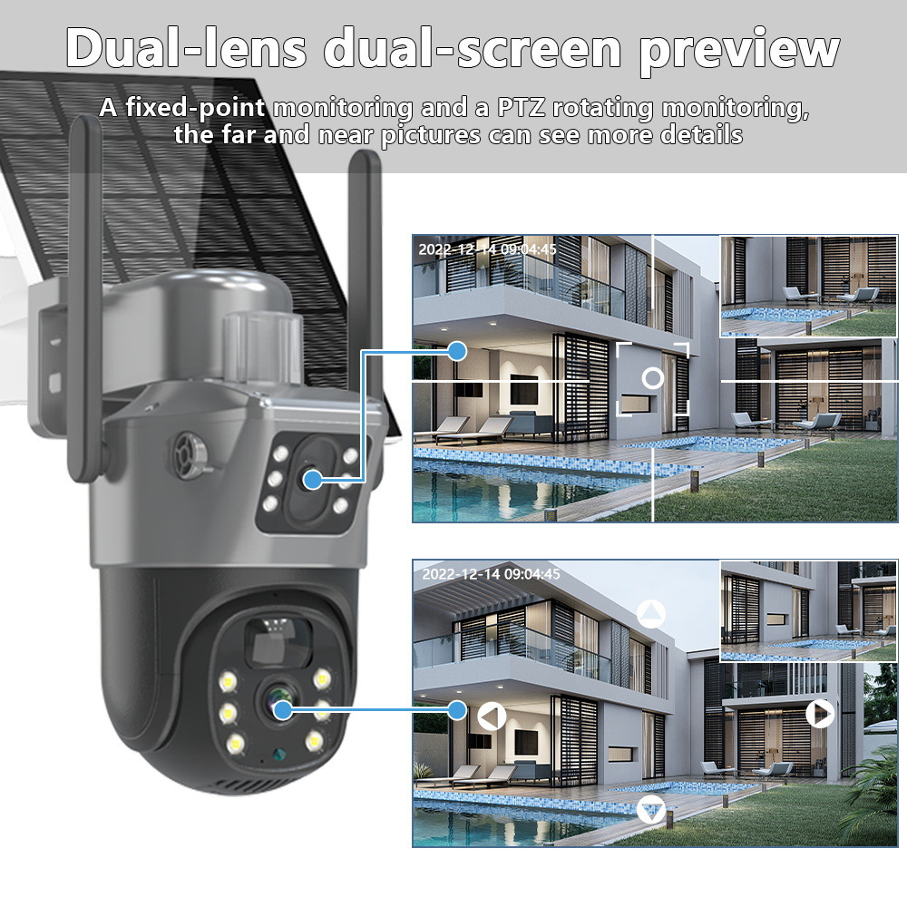 Wireless 4K Security Camera With Solar Panel