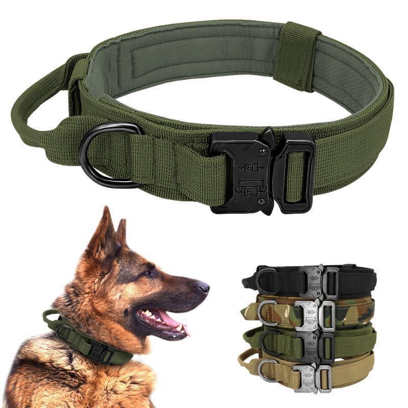 Heavy Duty Tactical dog collar with handle