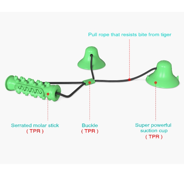 Enrichment Barrel Double Suction Tug Toy