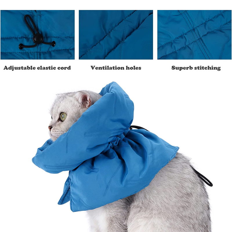 Adjustable Cat Cone Collar, Soft Elizabethan E Collar for Cats after Surgery