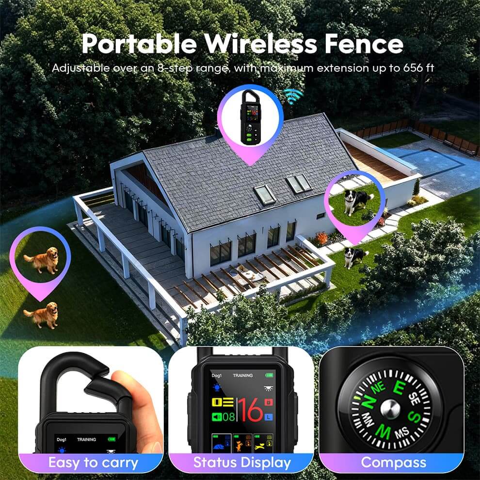 Wireless Dog Fence for Multiple Dogs - Smart Collar