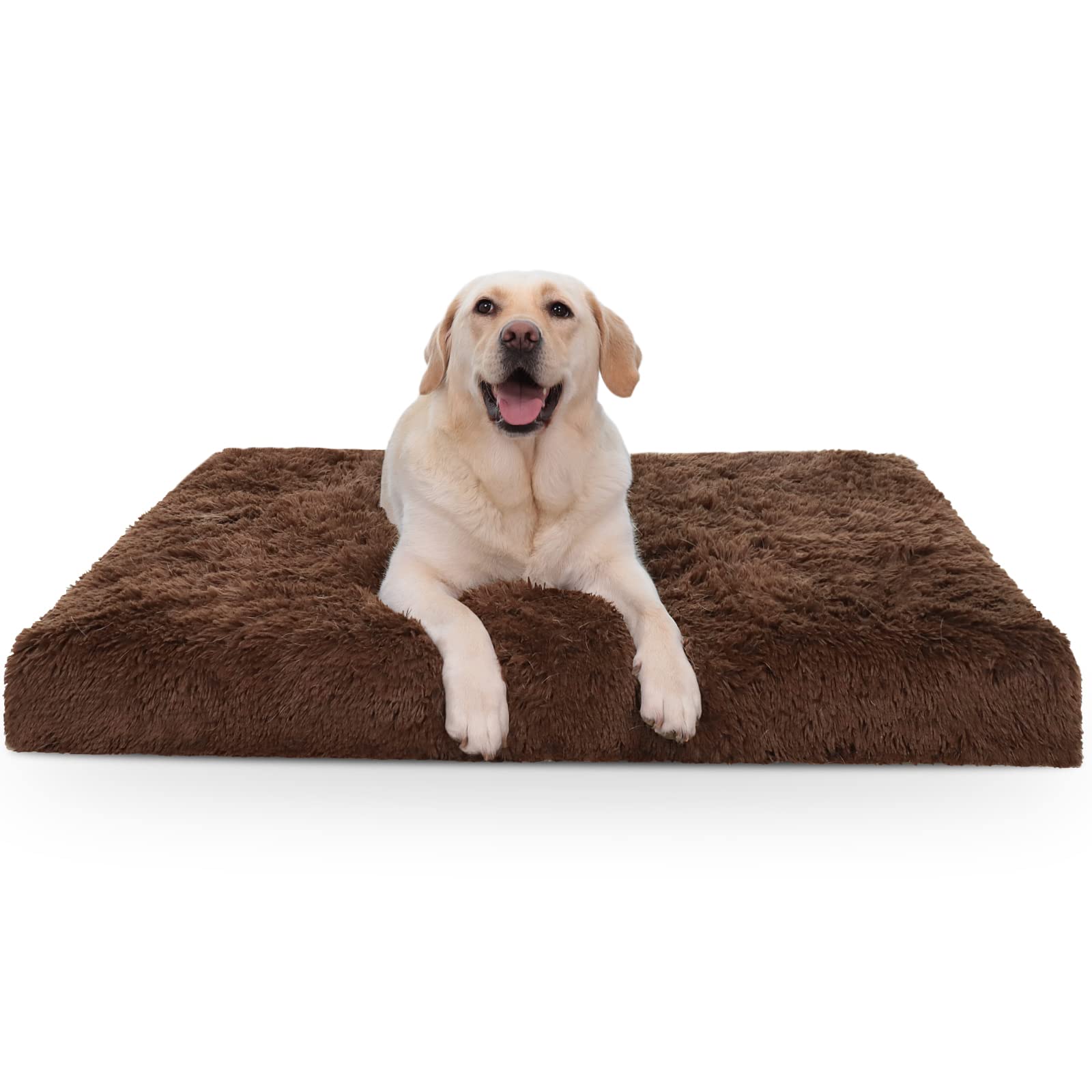 Calming Luxury Dog Bed Plush Dog Mattress, Orthopedic Memory Foam Dog Bed