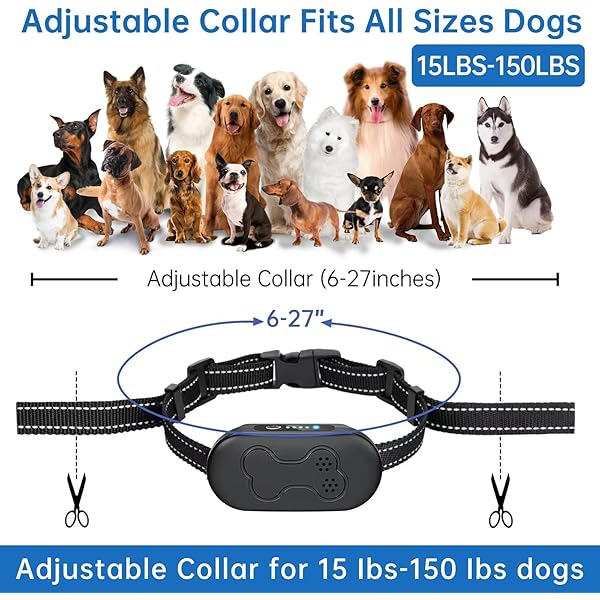 Dog Shock Collar，Waterproof Rechargeable Electric Dog Training Collar with Remote