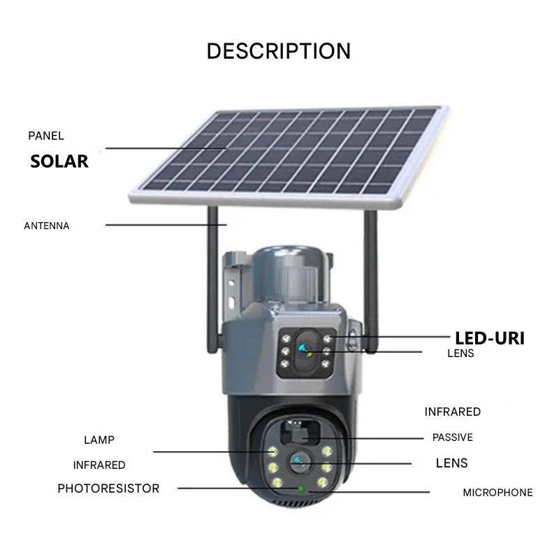 Wireless 4K Security Camera With Solar Panel