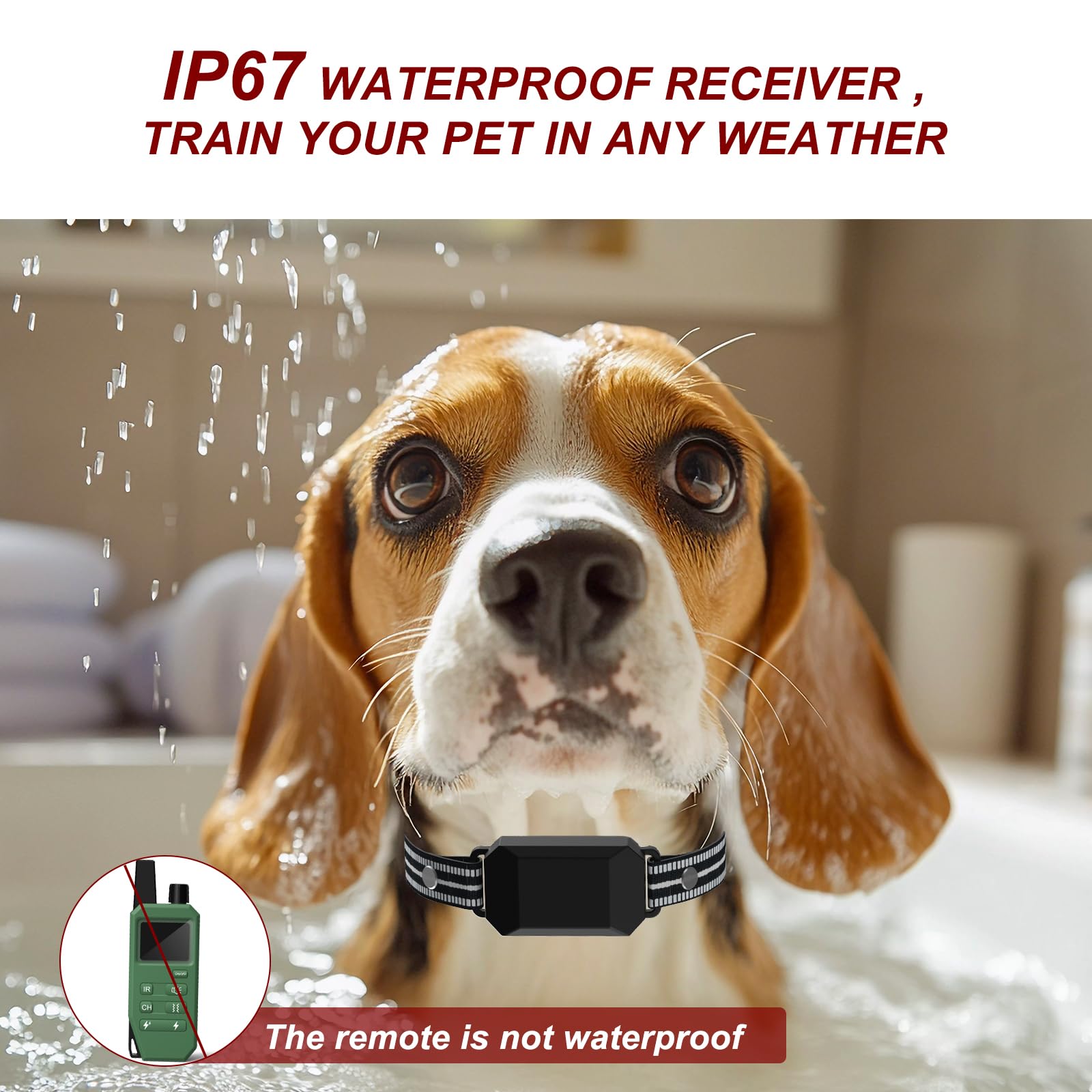 Remote Control Dog Training Collar, Anti-Barking Device