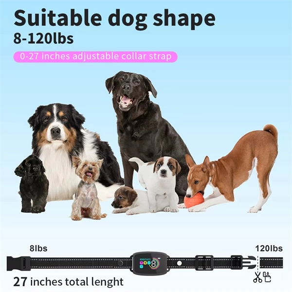 Smart Automatic Anti-Barking Dog Collar �?Rechargeable Bark Stopper with HD Digital Display, IP67 Waterproof, Safe & Effective Dog Training Collar